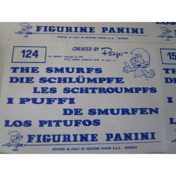 Peyo Smurf Stickers 1982 Italy by Edizioni Panini Six See Damage Note GUC - Picture 14 of 16